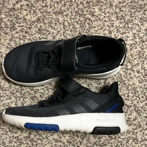 Adidas Kids Black and Gray Sneakers